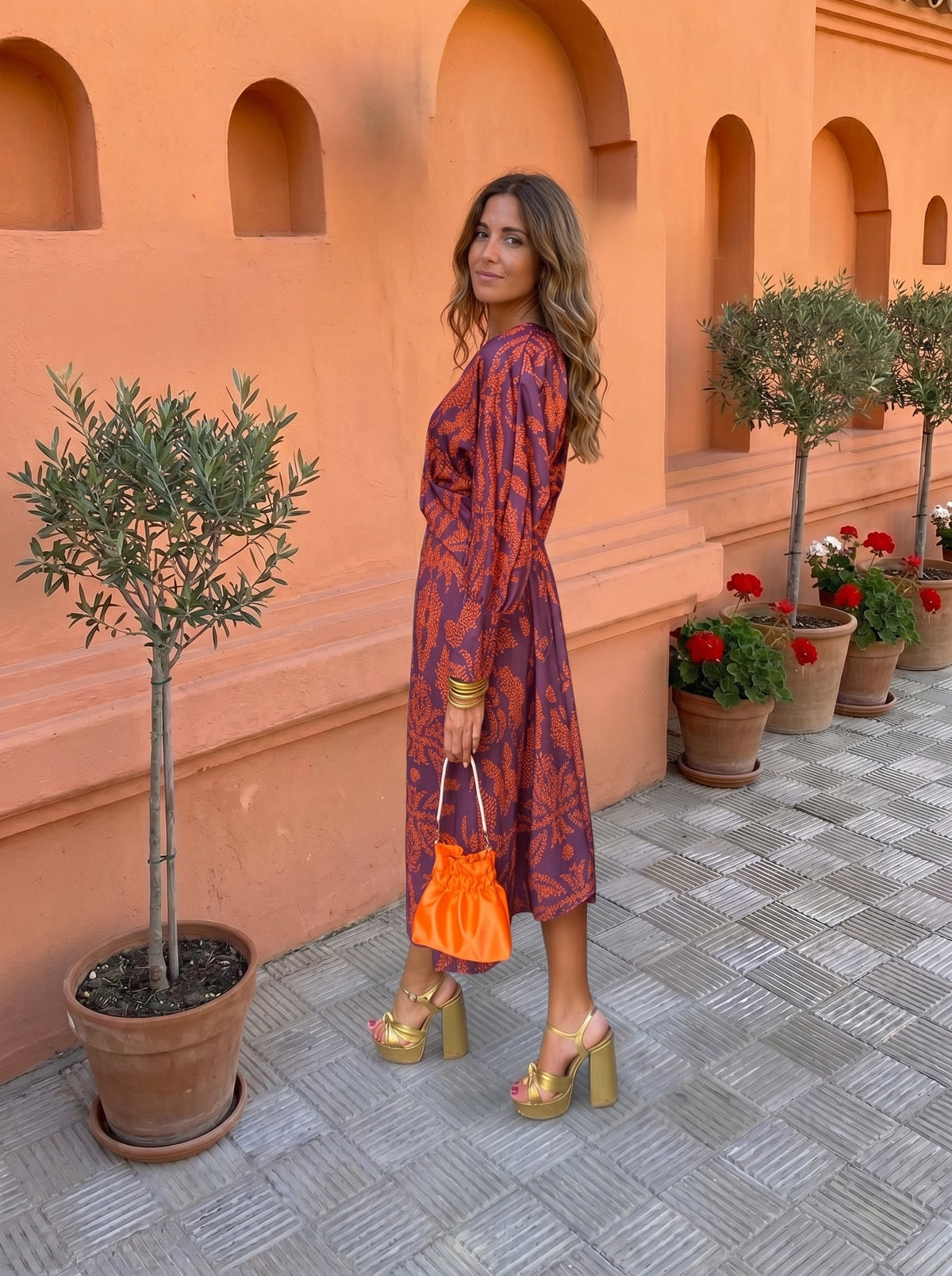 SILVIA | VESTIDO MIDI CON ESTAMPADO