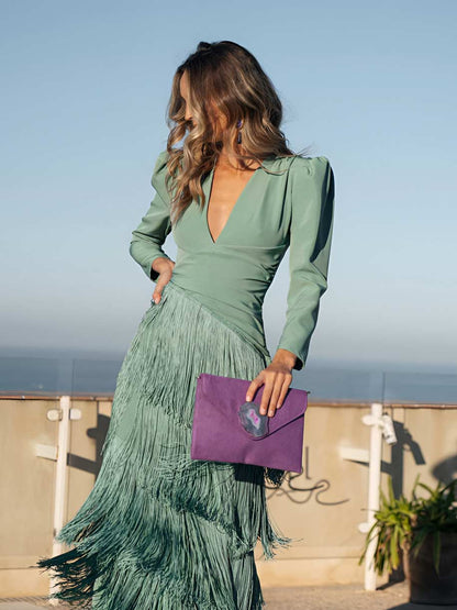 SALVIA | VESTIDO FLECOS