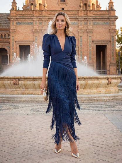 SALVIA | VESTIDO FLECOS