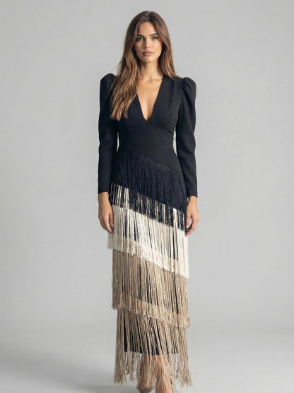SALVIA | VESTIDO FLECOS