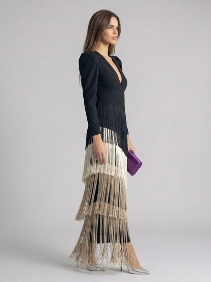 SALVIA | VESTIDO FLECOS