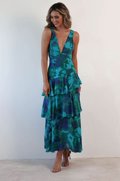 EVA | VESTIDO MIDI CON VOLANTES
