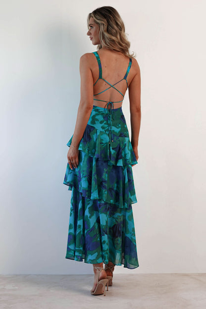EVA | VESTIDO MIDI CON VOLANTES