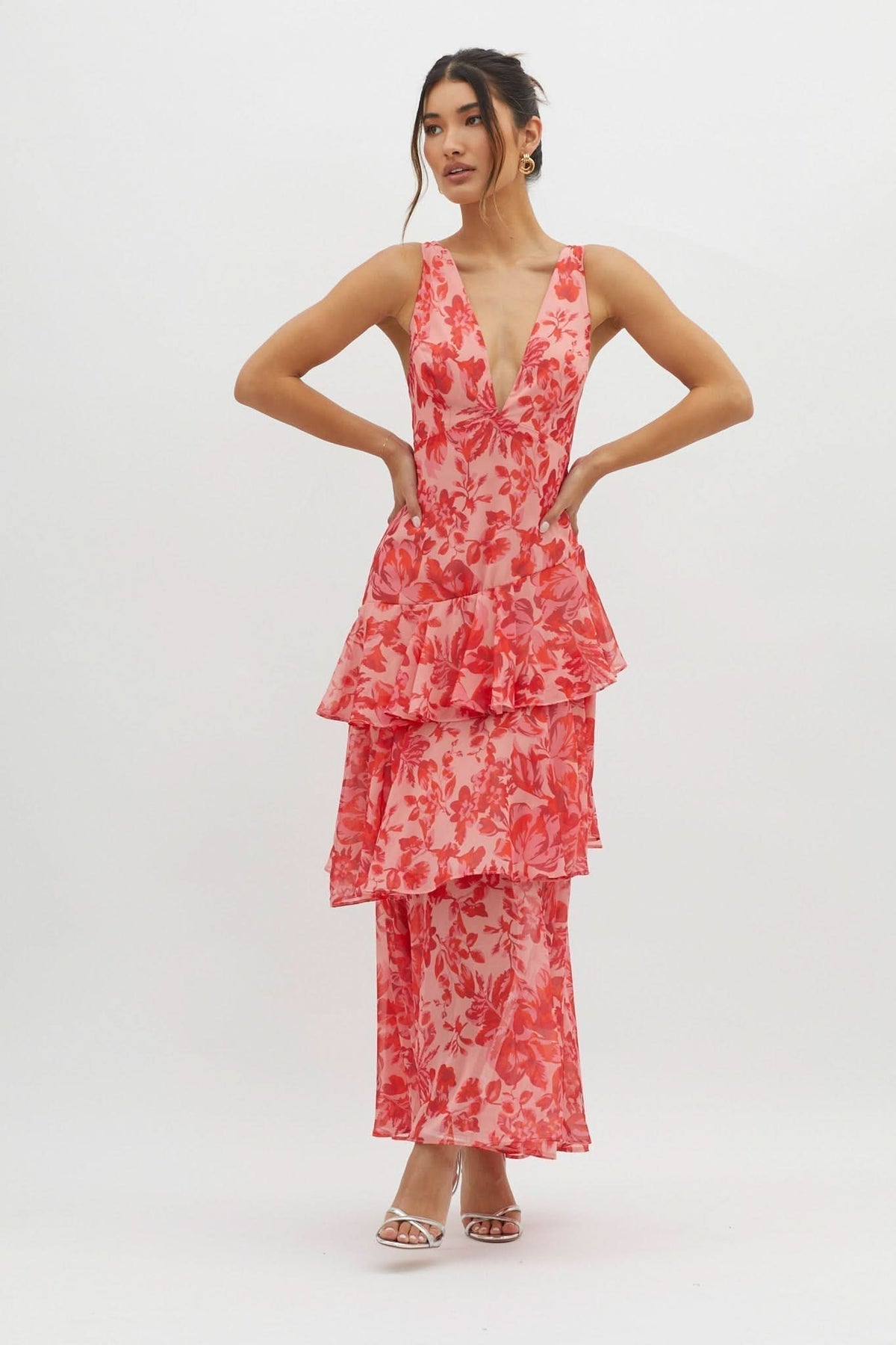 EVA | VESTIDO MIDI CON VOLANTES