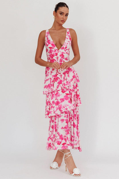 EVA | VESTIDO MIDI CON VOLANTES
